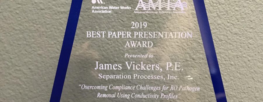 2019 AMTA/AWWA MTC Best Paper Award